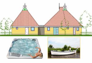24-persoons VIP Luxe Multigeneration Pallertshuis met wellness op Bungalowpark Emslandermeer in Groningen